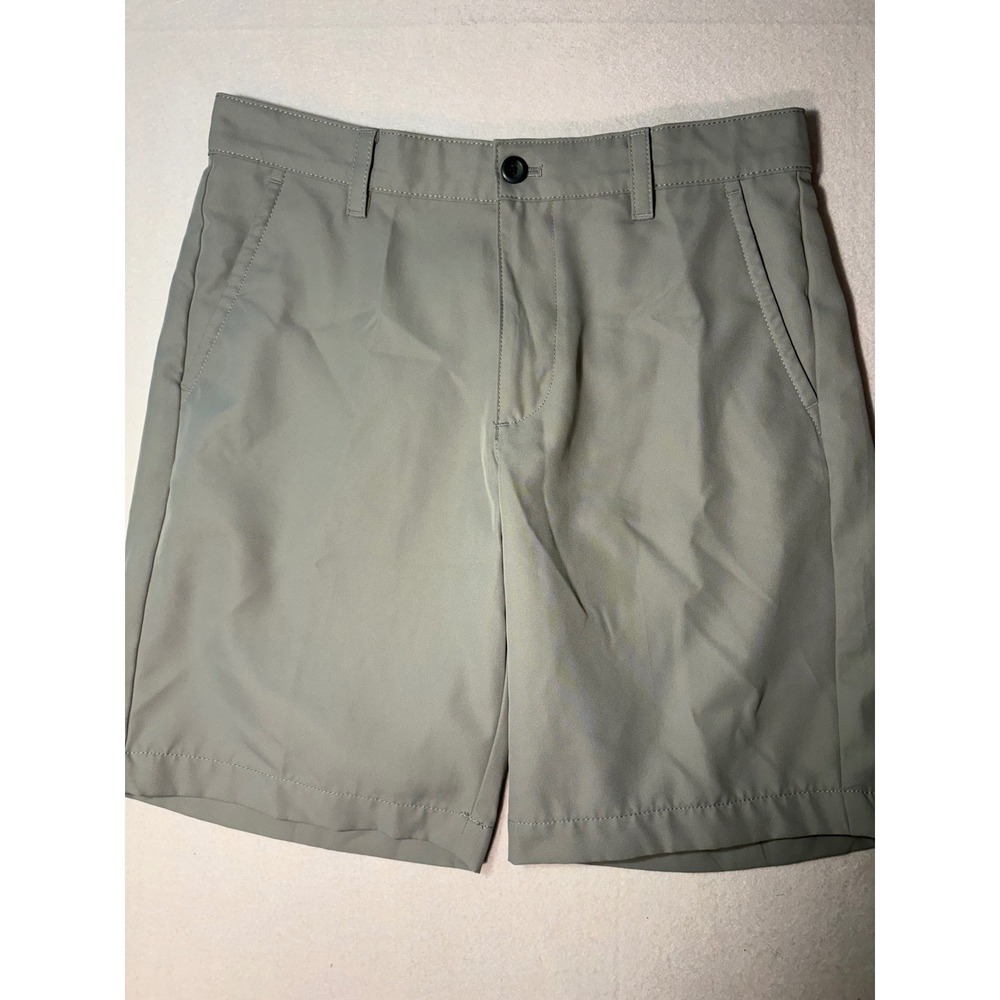 IZOD Golf Shorts Mens 31 Gray Flat Front Performance Moisture Wicking Athletic